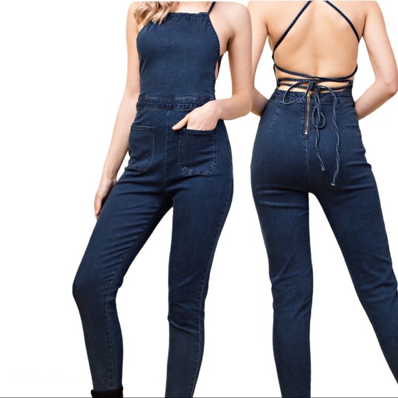 urban outfitters denim overalls SRP$109 - Picture 1 of 4